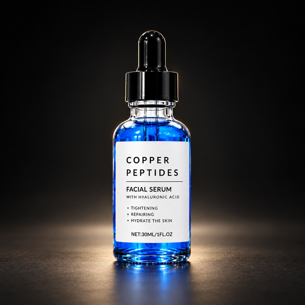 GHK-Cu Serum copper peptide facial serum bottle