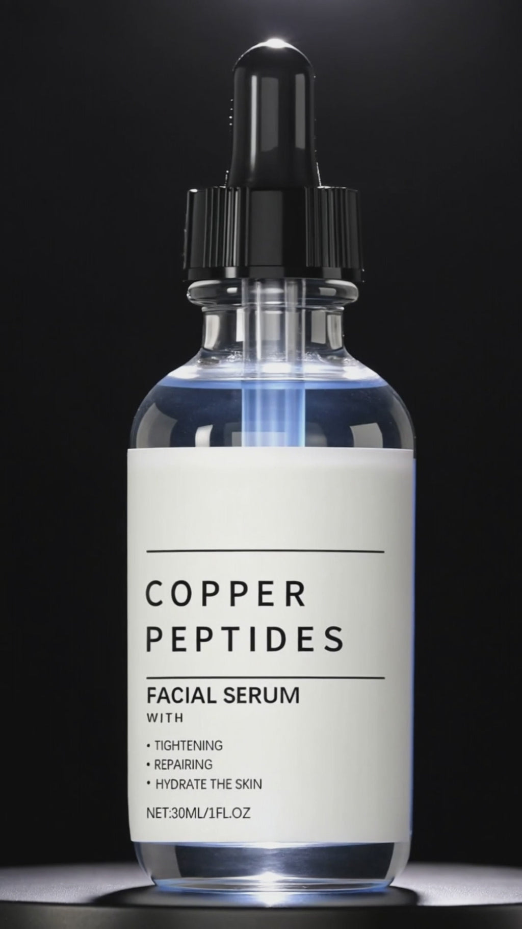 Copper Peptide Facial Serum with Hyaluronic Acid – 30ml